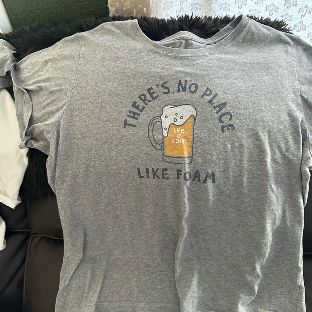 Life Is Good Gray Graphic Tee